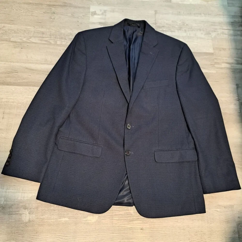 Lauren Ralph Lauren LRL Blazer Mens 42R Houndstooth‎ Suit Jacket Sport Coat